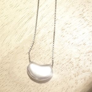 Elsa Peretti Bean Inspired Designed Sterling Silver Necklace